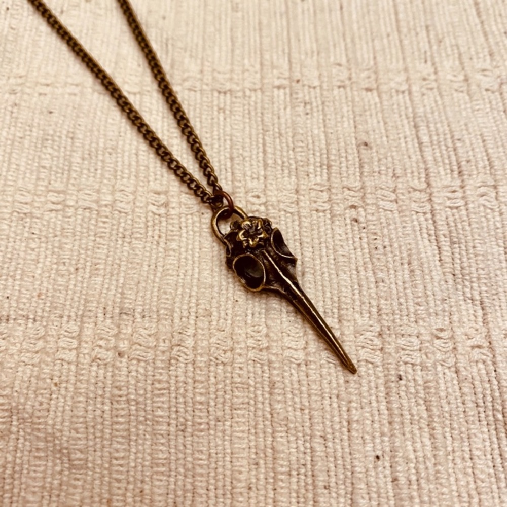 Bird skull necklace